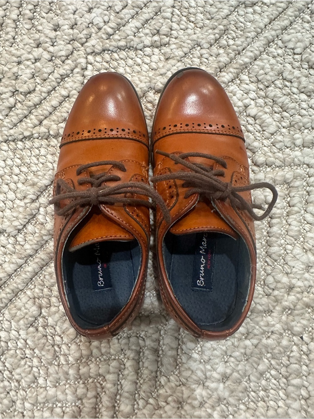 Boys' Brown Leather Wingtip Dress Shoes